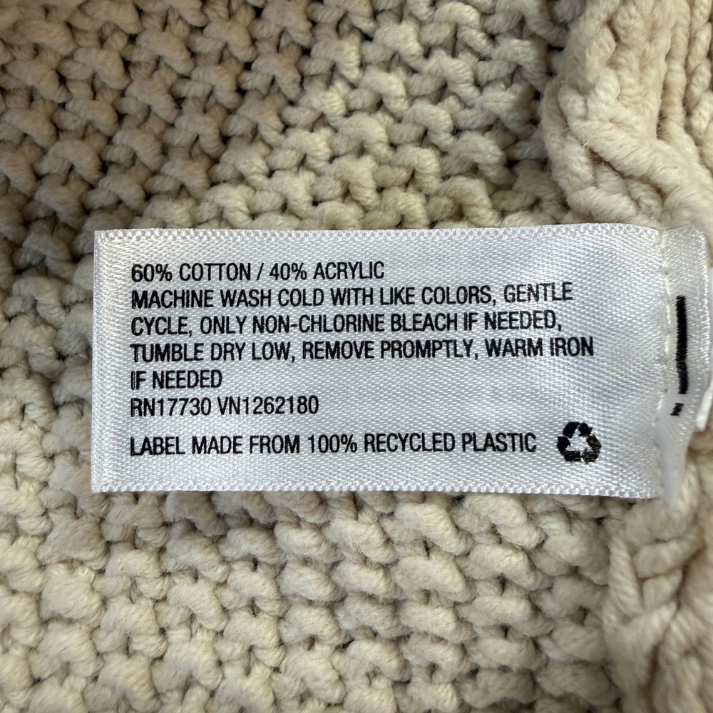 Universal Thread Cream Ruffle Shoulder Cable Knit… - image 6